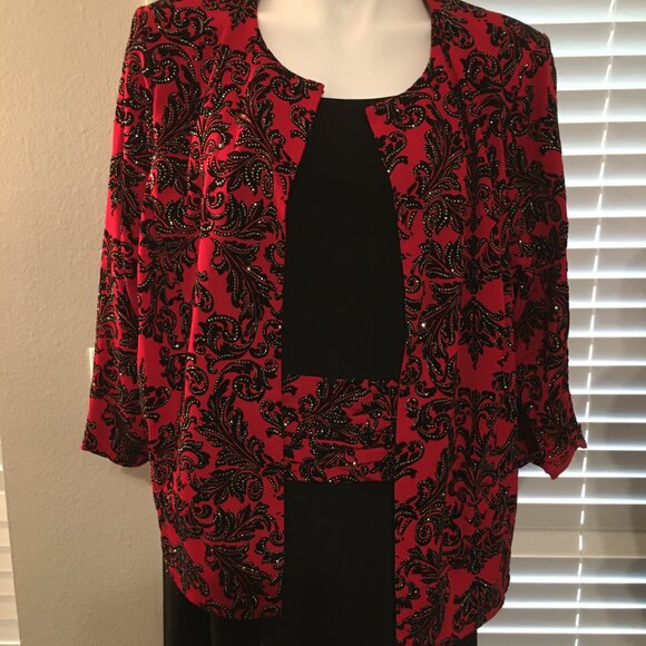 NewJessica Howard Dress & Suit Jacket = Holiday Evening Large  Car1 - Picture 7 of 9